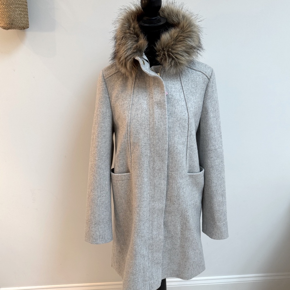 Girls Wool J Crew Car Coat size 16 - Picture 6 of 6